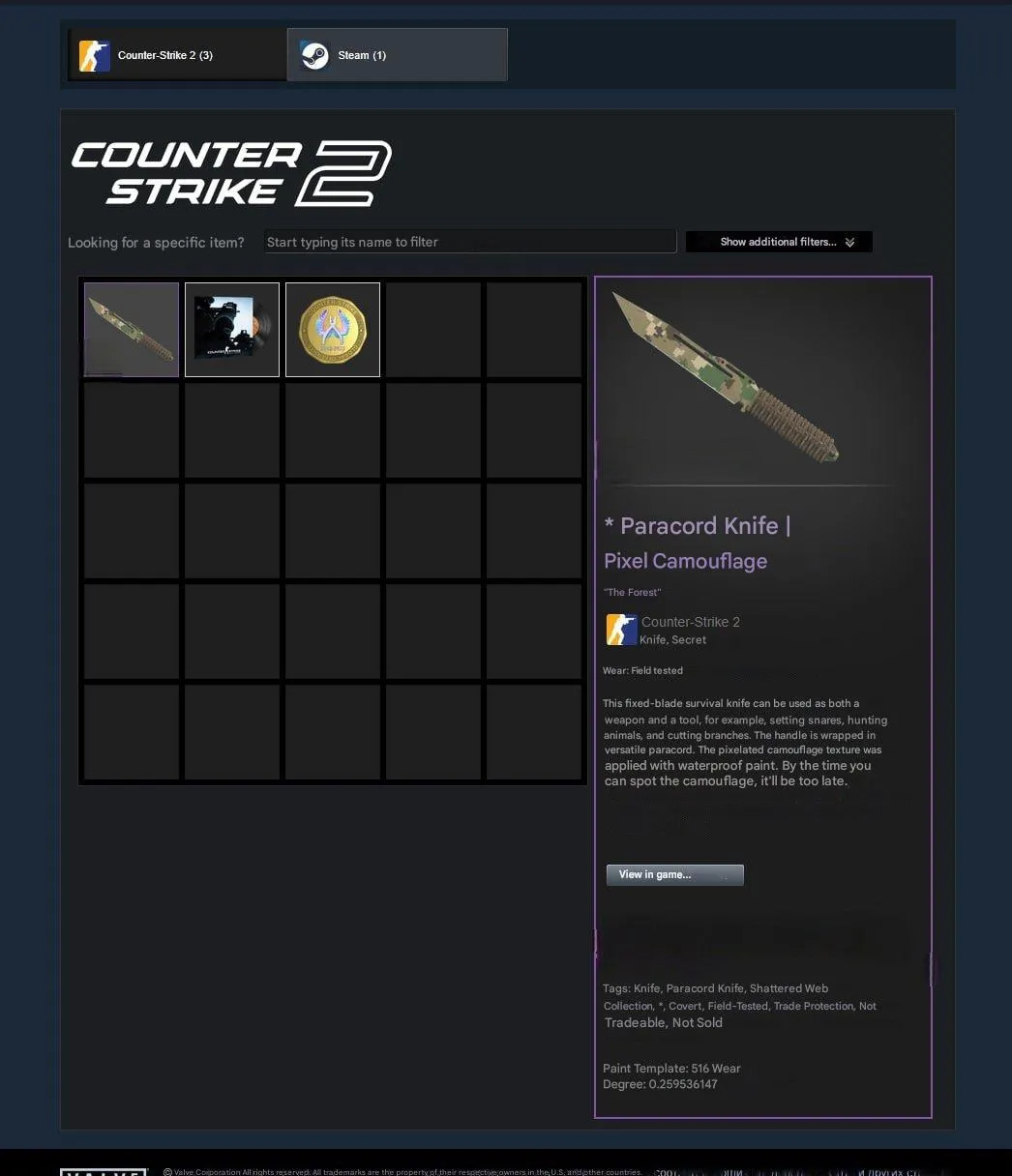 CS213 Paracord Knife | Forest DDPAT, Prime Enabled, Premier Access, New Full Access 